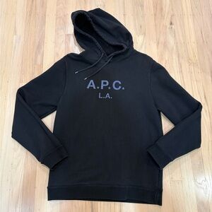 A.P.C. APC Men Black Blue Hoodie LA size M